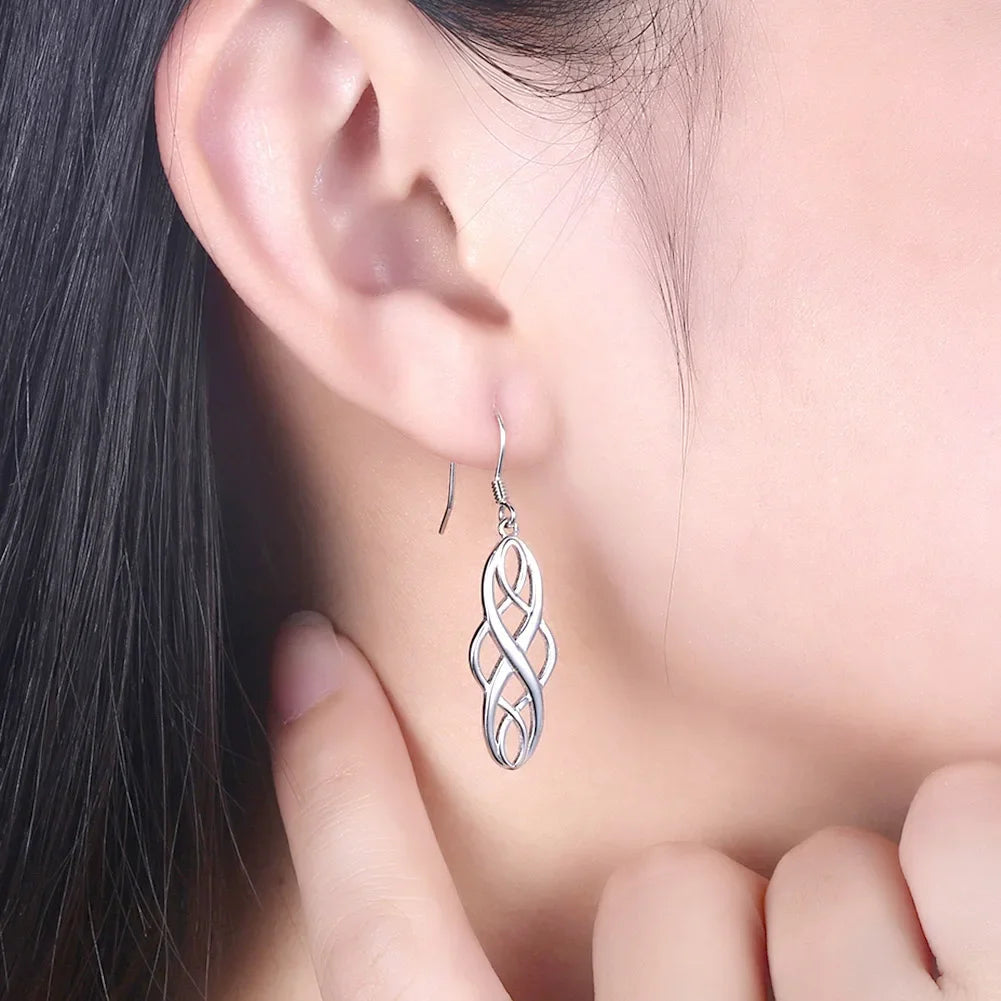 925 Sterling silver Earring For women lady elegant exquisite luxury hook Charms wedding fashion classic  jewelry