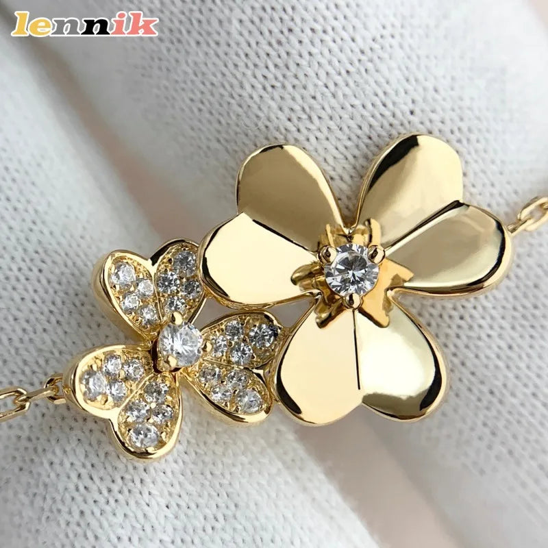 Clover Five-Flower Bracelet Women Luxury Minimalist Design Exquisite Style Elegant Daily Jewelry Premium Adjustable Accessory