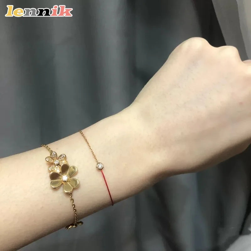 Clover Five-Flower Bracelet Women Luxury Minimalist Design Exquisite Style Elegant Daily Jewelry Premium Adjustable Accessory