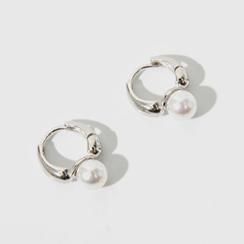 925 Sterling Silver Pearl Ring Earrings For Woman Piercing Wedding  Luxury Vintage Elegant Jewellery Money 925 Prevent Allergies